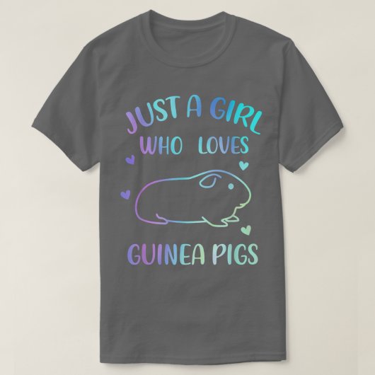 Guinese varken is gewoon een meisje dat van Guinee T-shirt (Design voorkant)