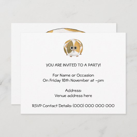 Guinese varken. kaart (Voorkant / Achterkant)