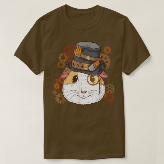 Guinese varken Kinder Steampunk Mannen Victoriaans T-shirt (Design voorkant)