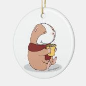 Guinese varken met een hete drink keramisch ornament (Links)