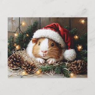 Guinese varken met een Santa Hat Briefkaart
