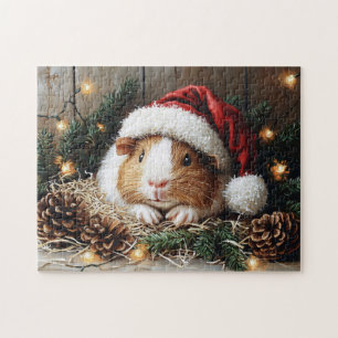Guinese varken met een Santa Hat Legpuzzel