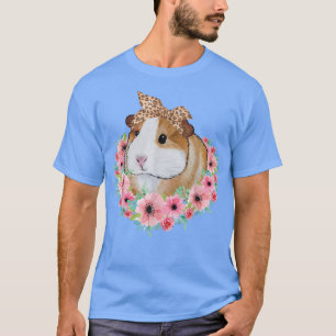 Guinese varken met luipaard hoofdband voor het lan t-shirt