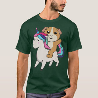 Guinese varken op de Unicorn regenboogschop T-shirt