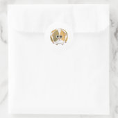 Guinese varken. ronde sticker (Tas)