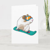 Guinese varken Snowboarder Kaart (Voorkant)