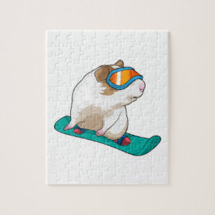 Guinese varken Snowboarder Legpuzzel
