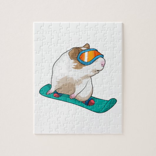 Guinese varken Snowboarder Legpuzzel (Verticaal)