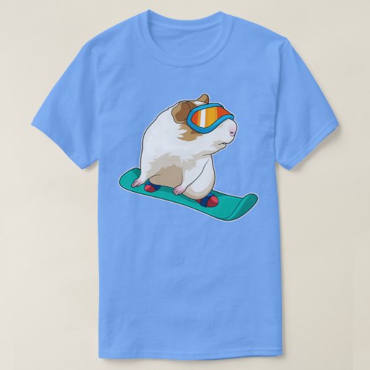 Guinese varken Snowboarder T-shirt (Design voorkant)