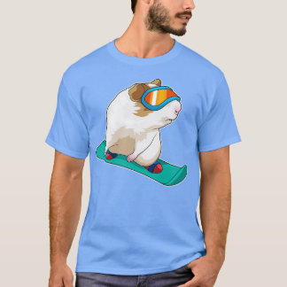Guinese varken Snowboarder T-shirt