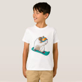 Guinese varken Snowboarder T-shirt (Voorkant volledig)