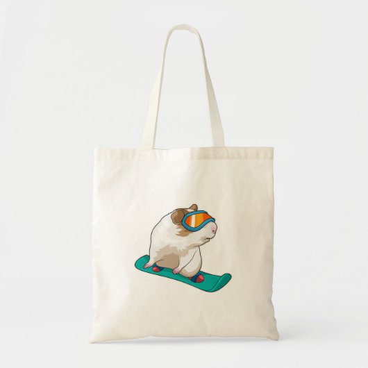 Guinese varken Snowboarder Tote Bag (Voorkant)