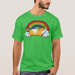 Guinese varken Unicorn regenboogwolken Happy Posit T-shirt