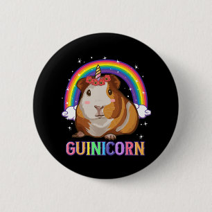 Guinese varken voor Girls Guinee Pig Unicorn Ronde Button 5,7 Cm