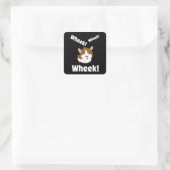 Guinese varken Wheek. Wien! Vierkante Sticker (Tas)