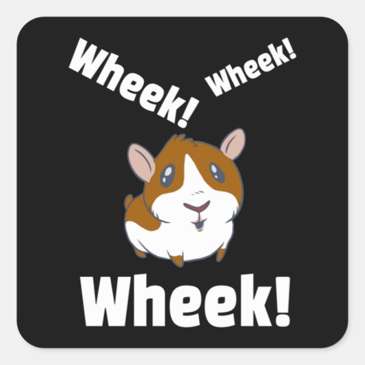 Guinese varken Wheek. Wien! Vierkante Sticker (Voorkant)
