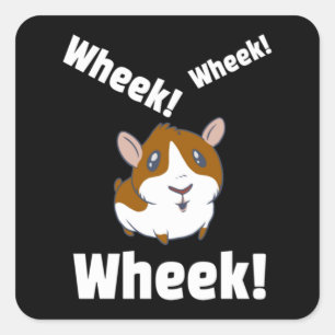 Guinese varken Wheek. Wien! Vierkante Sticker