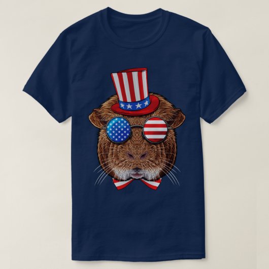 Guinese Varkens 4 juli Amerikaans Guinee Pig Veren T-shirt (Design voorkant)