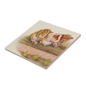 Guinese Varkens Gardening Deel 1 van 2 Tegeltje (Zijkant)