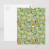 Guinese varkens in het groen briefkaart (Voorkant / Achterkant)