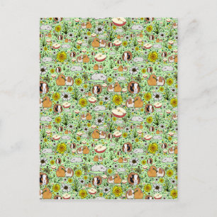 Guinese varkens in het groen briefkaart