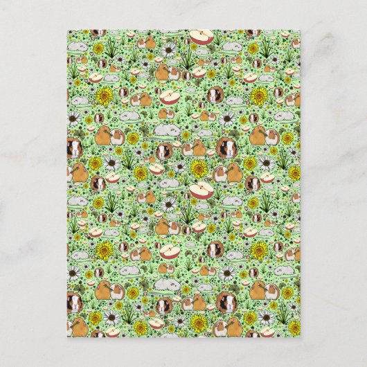 Guinese varkens in het groen briefkaart (Voorkant)