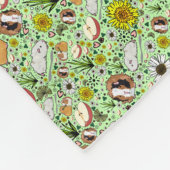 Guinese varkens in het groen fleece deken (Hoek)