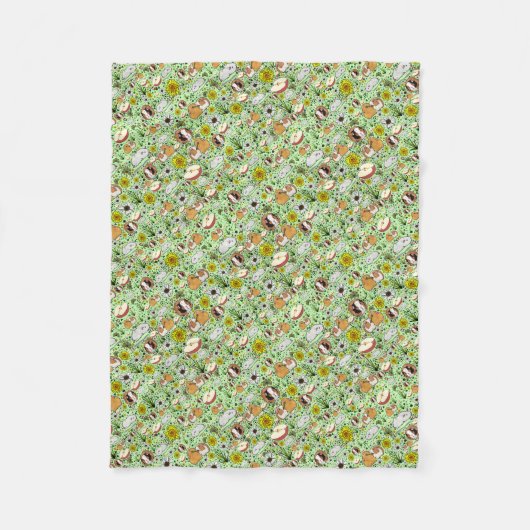 Guinese varkens in het groen fleece deken (Voorkant)