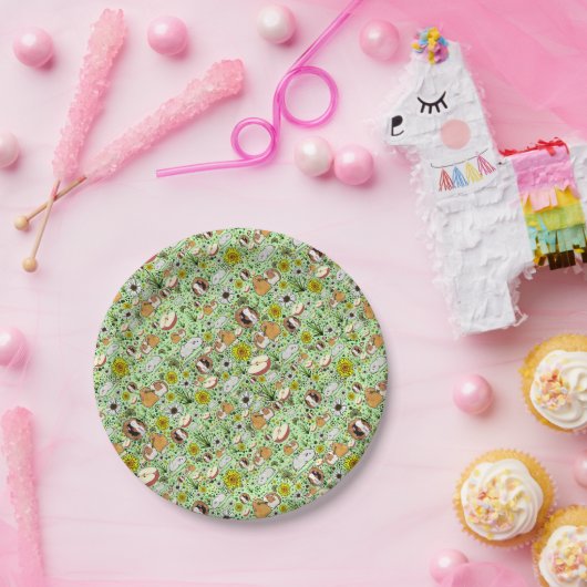 Guinese varkens in het groen papieren bordje (Feest)