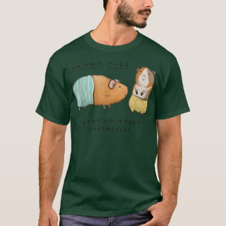 Guinese varkens met bagagepantaloons mijn thuiswer t-shirt