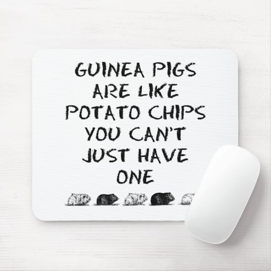 Guinese varkens zijn als aardappelchips... muismat (Met muis)