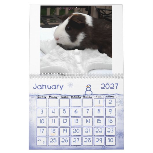 Guinese varkenskalander kalender (Jan 2027)