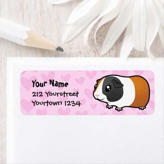 Guinese varkensliefde (glad haar) etiket (Insitu)