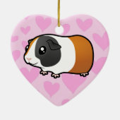 Guinese varkensliefde (glad haar) keramisch ornament (Achterkant)