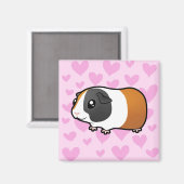 Guinese varkensliefde (glad haar) magneet (Voorkant / Achterkant)