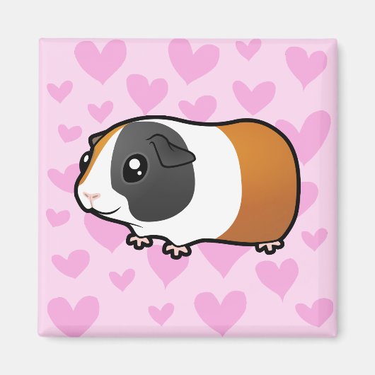Guinese varkensliefde (glad haar) magneet (Voorkant)