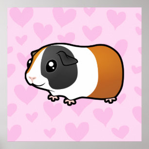 Guinese varkensliefde (glad haar) poster