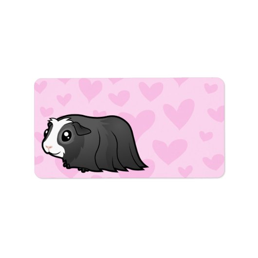 Guinese varkensliefde (lang haar) etiket (Voorkant)