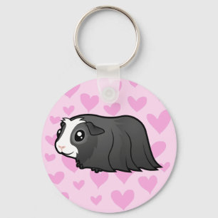 Guinese varkensliefde (lang haar) sleutelhanger