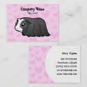 Guinese varkensliefde (lang haar) visitekaartje (Voorkant / Achterkant)