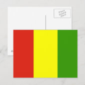 Guinese vlag briefkaart (Voorkant / Achterkant)