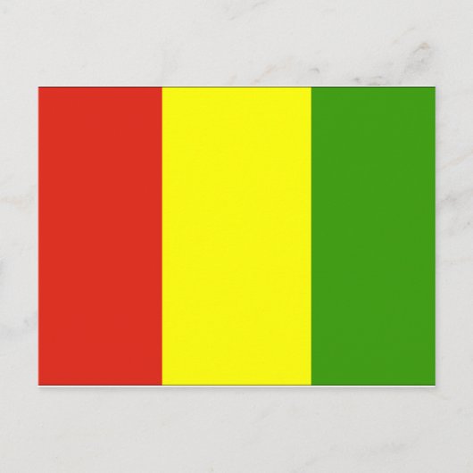 Guinese vlag briefkaart (Voorkant)