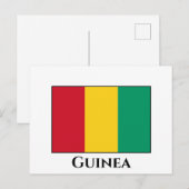 Guinese vlag briefkaart (Voorkant / Achterkant)