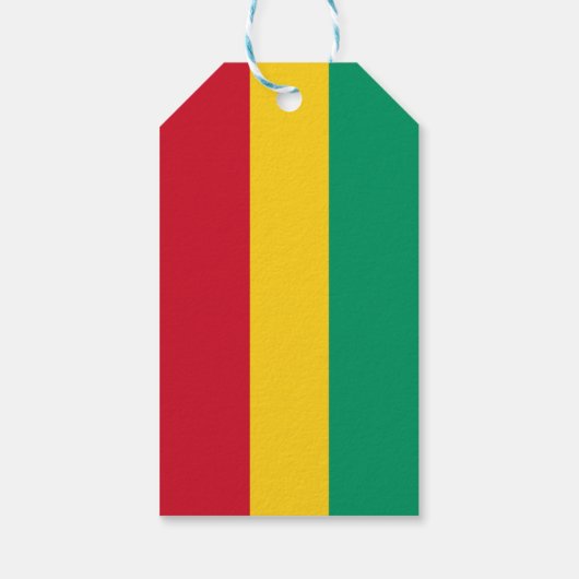 Guinese vlag cadeaulabel (Achterkant)
