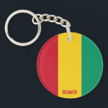 Guinese vlag Charming Patriotic Sleutelhanger<br><div class="desc">Guinee Vlag Charmante Patriottische Sleutelhanger met de Guinese vlag gedrukt over de hele sleutelhanger. Landnaam is subtiel geïntegreerd in het ontwerp aan de onderkant. Tekst kan volledig worden aangepast met de functie "Aanpassen!". Deze prachtige Guinee Sleutelhanger is het stijlvolle cadeau voor elke gelegenheid. © Landen van de wereld</div>