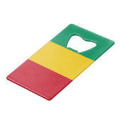 Guinese vlag creditkaart flessenopener (Voorkant Gekanteld)