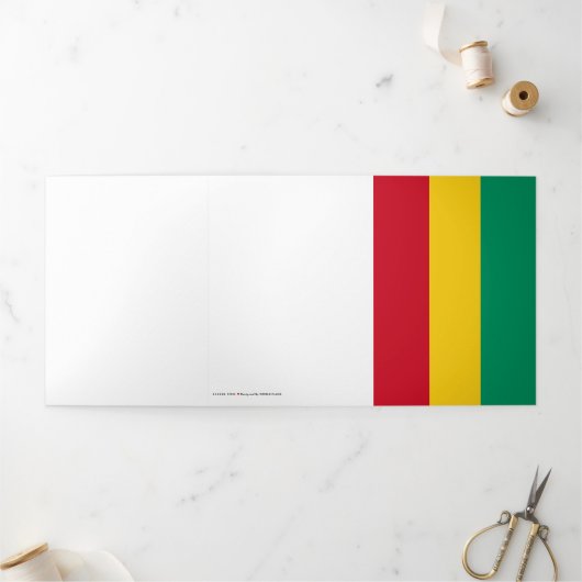 Guinese vlag drieluik kaart (Buitenkant)