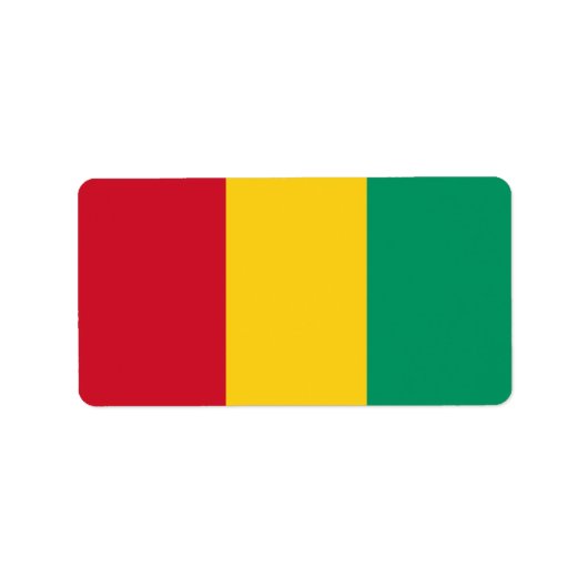 Guinese vlag etiket (Voorkant)