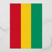 Guinese vlag folie uitnodiging (Voorkant)