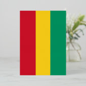 Guinese vlag folie uitnodiging (Staand Voorkant)